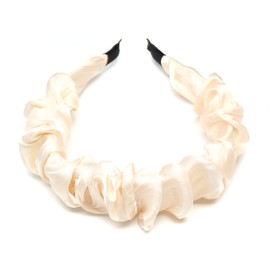 QinGoo Satin Feel Apricot Headband Women Headband Hair Accessories Headdress Elegant Girls Hair Accessory 1 Piece (Apricot)