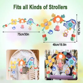 Coriver Baby Pram Toy, Play Arch Changing Table for Play Arch, Baby Arch Pram Toy for Babies from 0-6 Months, Baby Pram Chain Toy Gift Boy Girl