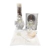 Lito White Jesus Baptism Candle Set Kit for Christenings with