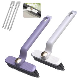 2Pcs 360° Rotatable Cleaning Brush,3 in 1 Crevice Cleaning Brush,Hard Bristle Brushes with Tweezer for Small Spaces Cleaning,Gap Brush Suitable for Kitchen Sink, Windows Groove, Tiles, Bathroom