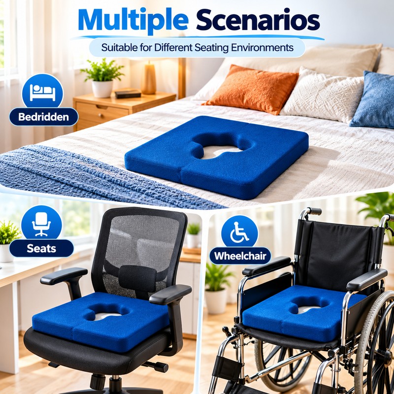 Ergonomic Seat Cushion for Everyday Sitting – Contoured Center Cutout