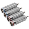 4Pcs RCA Sound Plug Chrome Plated Welding Phono RCA Male