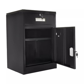 Office Locking File Cabinet, 2 Drawer Office Vertical Files 3Layer Small Locking Cabinet Floor Mount 1 Drawer 17.3*15.4*25.6in Filing Cabinet W/Lock For Office Vertical File Storage Cabinet