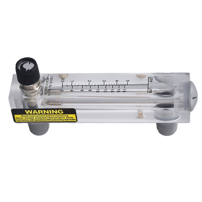 Liquid Flowmeter Panel Type Acrylic Transparent Adjustable Fluid Flow Meter