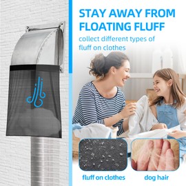 CONLI 3 PCS Dryer Lint Catcher Bag Lint Catcher for Dryer, Dryer Vent Lint Dust Bag Dryer Lint Trap for Outdoor Indoor Dryer Vent Capturing Lint and Dust