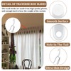 Aifeier ET 50 Pcs White Traverse Rod Slide Curtain Track