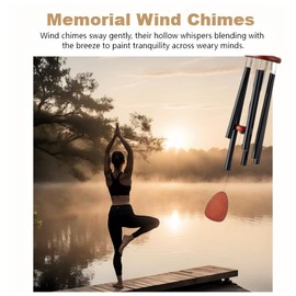 Large Aluminium Wind Chimes 37", Memorial Wind Chimes for Outdoor Deep Tone, Garden, Patio Decoration, Gift for Mom Women Grandma Neighbors Unisex