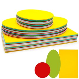 Set of 300 Presentation Cards Set, Round Presentation Cards, 15 cm Presentation Cards Set, Small, Colourful Teacher Supplies for Presentation and Lectures