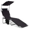 Giantex Lounge Chaise Chair Position and Shade Adjustable W/Canopy and