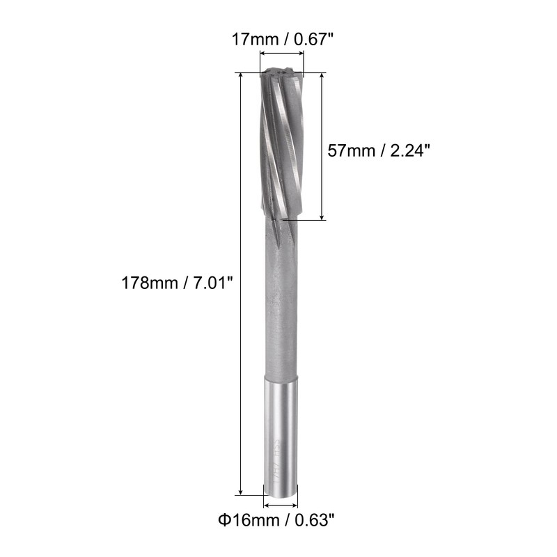 sourcing map Clamping Reamer 17 mm H7 4241 High Speed