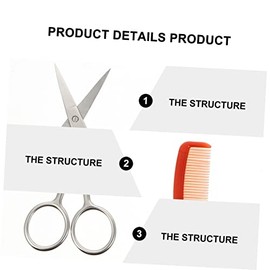 GALPADA Stainless Steel Beard Scissors Set for Men – 2-Piece Grooming Kit with Fine Comb Precision Trimmer for Beard Care for Personal Grooming and Travel