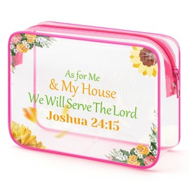 Sfodiary Christian Religious Gifts for Women Makeup Bag Religious Bible Verse Scripture Gifts for Friends Mom Aunt Godmother Cosmetic Bag Baptism Faith Christmas Birthday Presents Travel Pouch