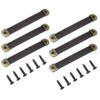 PATIKIL 5.6" Leather Drawer Pulls with Iron Sheet, 6 Pcs