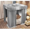 VETHIN Elastic Roof Style Four Corner Post Princess Bed Canopy