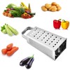 Stainless Steel Box Grater, Multifunctional 4 Sided Handheld Safe Vegetable