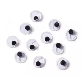 Darice 286-Piece Round Paste on Eyes, 7mm, Googly Wiggle Eyes