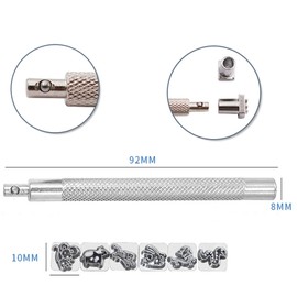 Meagtlva Leather Stamping Tools, Zinc Alloy Stamp Tool Set with 12pcs Different Pattern Punching Head Tools for Imprinting Leather (Plants)