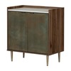 South Shore Hype 2-Door Storage Cabinet, Natural Walnut and Oxide