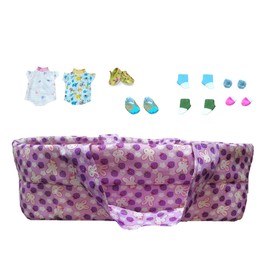 12 Inch Reborn Baby Doll Clothes with Shoes Socks Accessories Toy Bassinet for 10-11-12 Inch Baby Dolls Girl