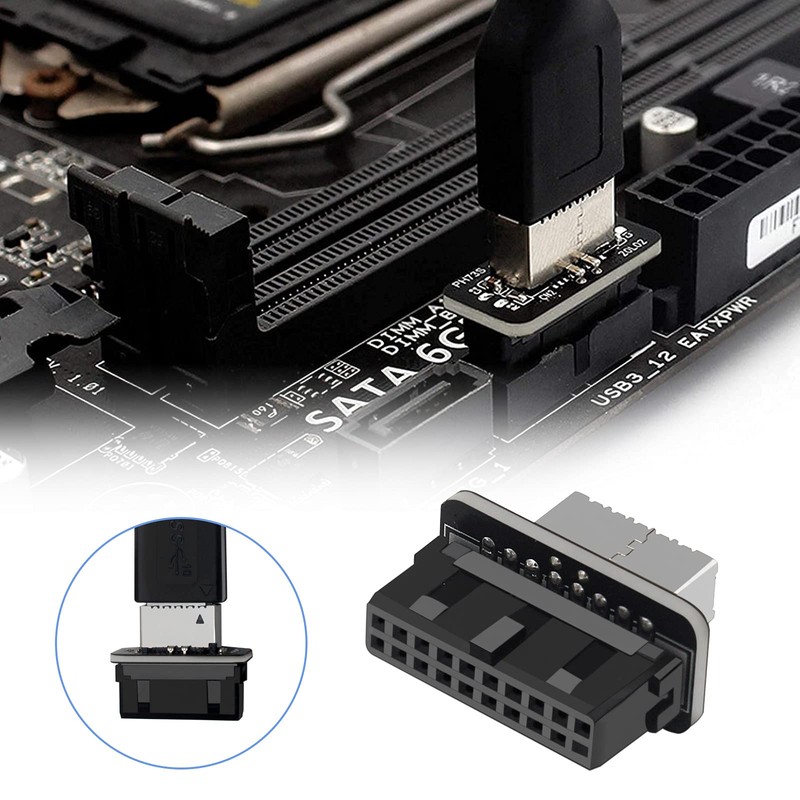 XTVTX USB Front Panel Adapter, Vertical USB 3.1 Front Panel