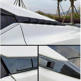 ANUNFRRE Car Accessories Fit for Nissan Sylphy Sentra 2020-2023 ABS Exterior Rear Windows Strip Sill Molding Cover Trim 2PCS Set (Carbon Fiber)