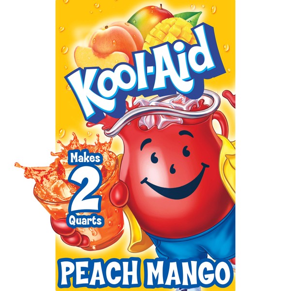 Kool-Aid Unsweetened Caffeine Free Peach Mango Zero Calories Powdered Drink Mix 192 Count Pitcher Packets