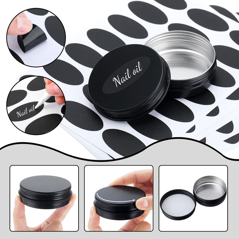 Zubebe 100 Pack 1 oz Metal Tins with Lids Bulk