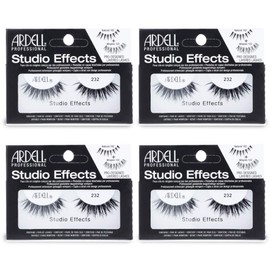 Ardell Studio Effects False Eyelashes 232 - Dramatic Volume Lash Strips, Perfect Lashes for Special Occasions and Everyday Glam, 4 Pack
