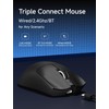 EWEADN S9 Wireless Gaming Mouse, 59G Ergonomic Computer Mouse, Triple