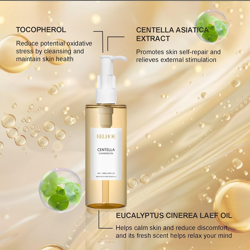 Centella Skin Care Set, Centella Cleansing Oil, Centella Serum &