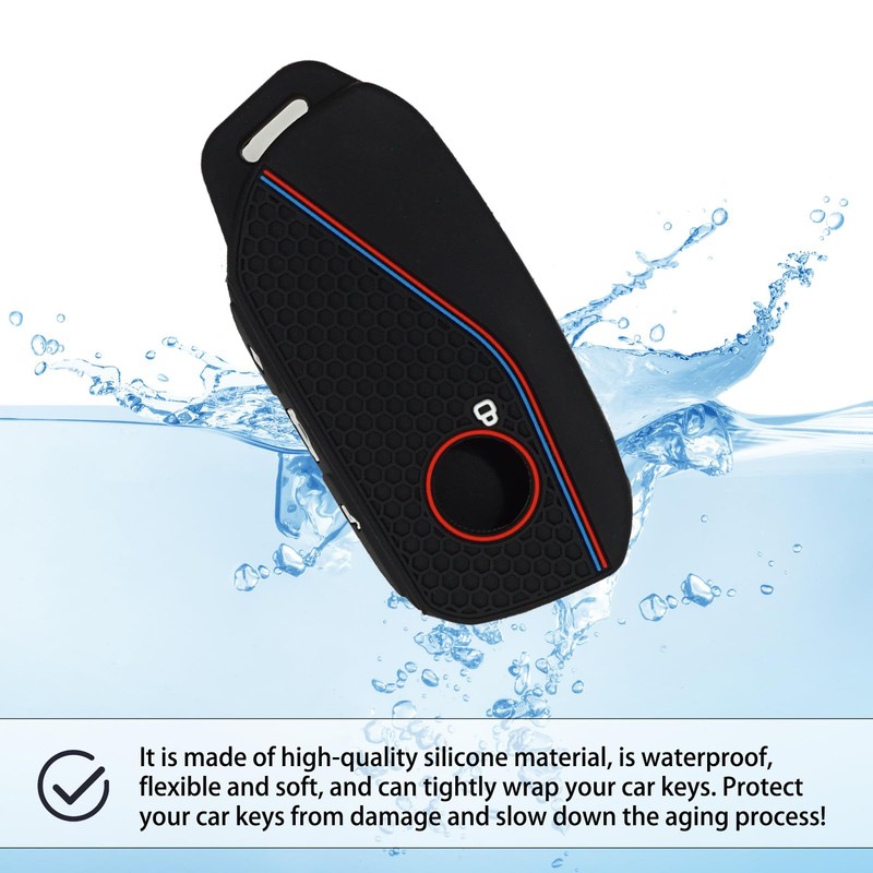 KAKUPPA 2PCS Silicone Key Fob Cover, Protective Case Compatible with
