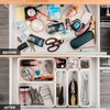 LIVIVO 8pc Interlocking Drawer Organiser and Dividers Plastic Desk and
