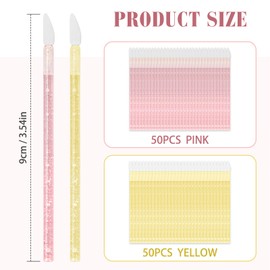 Unaone Lip Wands - 100PCS Disposable Lip Brushes for Lipstick, Lip Balms, Lip Gloss, Lip Scrubs and Concealer, Perfect Makeup Applicators Tool