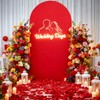 6FT Red Arch Cover - Polyester Fitted Wedding Arch Stand
