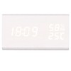LED Digital Alarm Clock Multipurpose Wooden Clock with Voice Control
