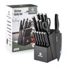 KUNYUAN Knife Set, 15 Pcs Kitchen Knife Set with Block