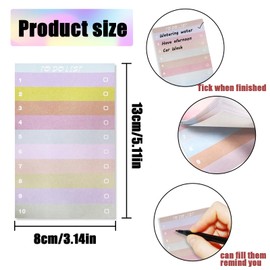 TEAONE to Do List Pads, 300 Sheets Sticky Daily Planner Notepad for Office, School, Classroom Supplies (8 X 13cm/3.15 X 5.12in)