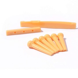 Alnicov Acoustic Guitar Plastic Bridge Saddle and Nut for Acoustic Guitar Spare Parts