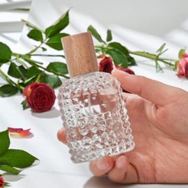 Yerpkefey 50ml/1.7 Oz Glass Spray Bottle Perfume Atomizer,Perfume Travel Refillable Spray Bottle Empty with 3 Kinds of Dispenser (A3)