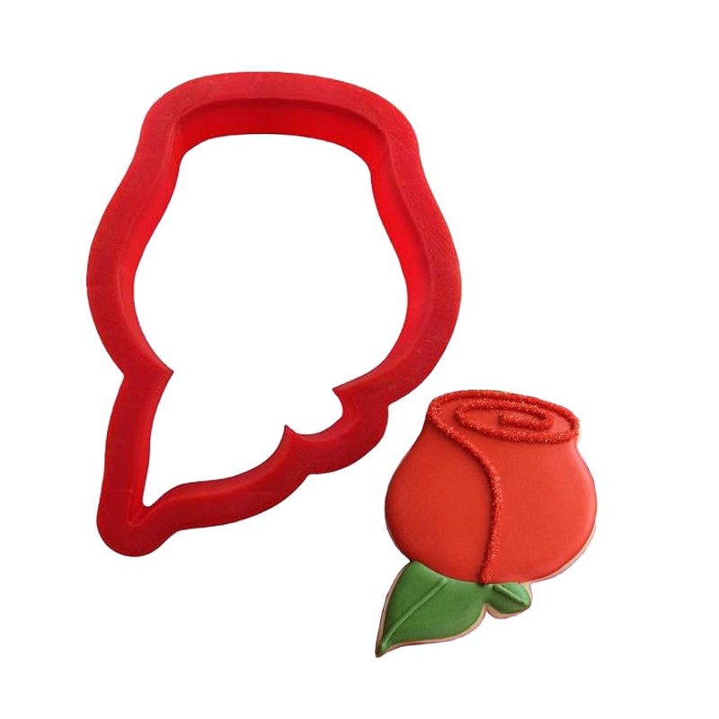 Red Rose Cookie Cutter 3.5 Inch - Hand Made in