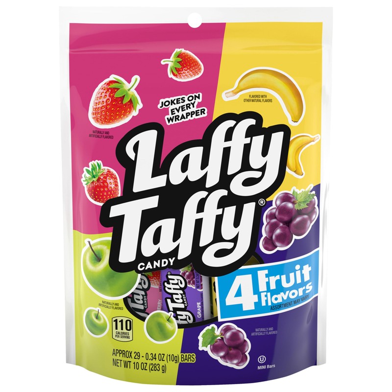 Laffy Taffy Assorted, Mini Bars, Stand Up Bag, Chewy Candy