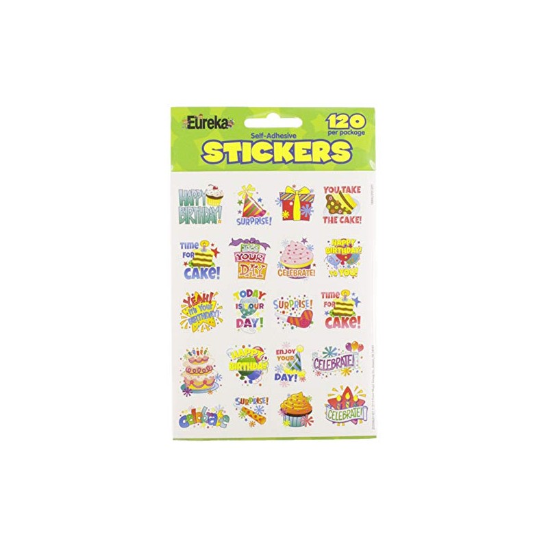 Eureka Birthday Stickers, Theme (655062)