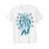 Dreamcatcher Boho Blue Butterfly Graphic Feathers Dream Away T-Shirt
