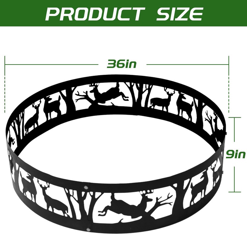 KAIDIDA Fire Ring, Metal Fire Pit Ring, Fire Rings for