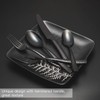 Kelenfer Flatware Set Silverware Set 20 Pieces Mirror Finished Black