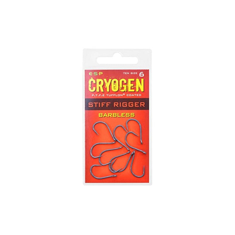 ESP Cryogen Stiff Rigger Barbless Hooks: 6