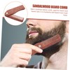 Baluue 3pcs Portable Beard Comb Wooden Folding Hair Comb for