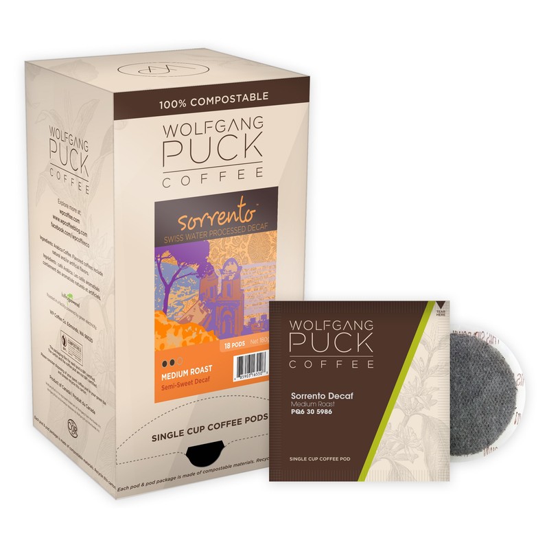 Wolfgang Puck Coffee, Sorrento Swiss Water Process Decaf Blend, 9.5