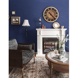 Safiyya Contact Paper Blue Silk Wallpaper Textured Peel and Stick Wallpaper Removable Wallpaper Embossed Self Adhesive Contact Paper for Walls Vinyl Rolls 17.3 inch X 78.7 inch