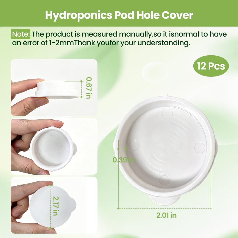 Aocies 12 Pcs Pod Caps Compatible with Gardyn, White